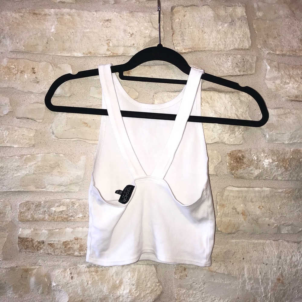 Topshop V-Back Crop Top